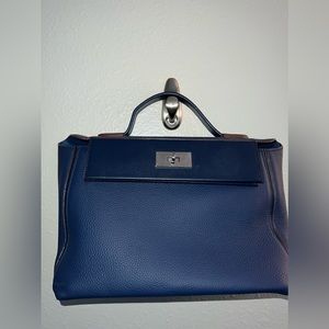 Blue Leather Bag